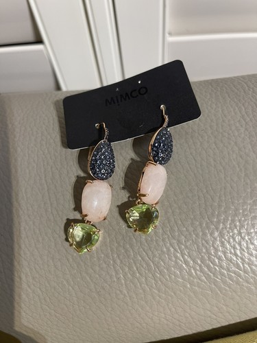 Mimco πππ $129 Utopia Drop Rose Gold Foundation Earring Studs + Dust Bag - Picture 3 of 12