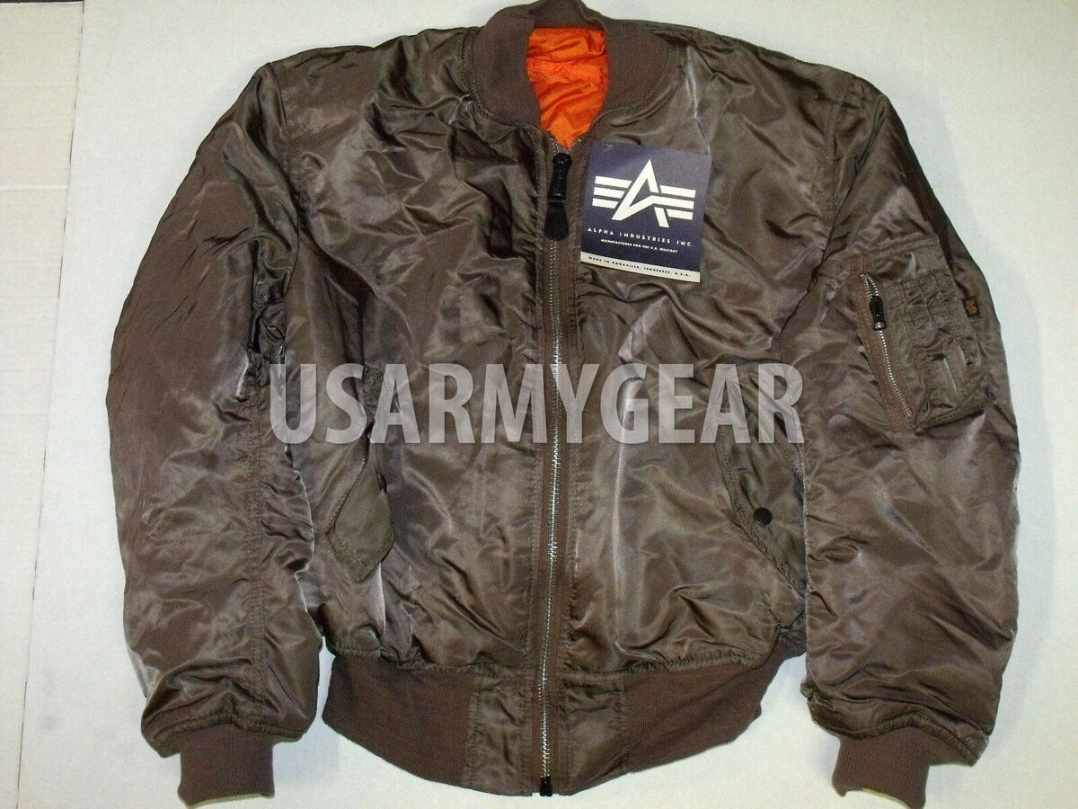 Made in USA MA-1 Alpha Industries US Army Pilot Flight Military