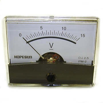 AVM6015 - PANEL METER DC 0-15V 2.4X1.9IN
