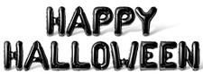 HAPPY HALLOWEEN Letter Balloon Banner - DIY Halloween Party Decorations