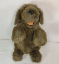 Vintage Folk Tails Full Body Hand Puppet Sit Puppy Dog Folkmanis Brown 16” Toy