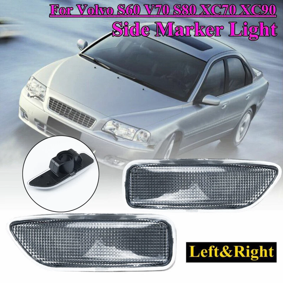 For VOLVO S60 V70 S80 XC90 Left & Right Side Marker Light Bumper Turn Signal New - Image 3 of 4