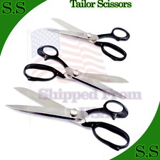 4 Tailor Scissors Sewing Dressmaking Fabric cutting Taylor Shears Black Handle