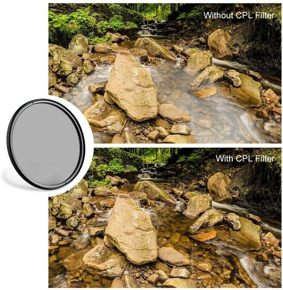 K&F Concept 67mm Circular Polarizer Filter Multi Coated CPL Camera Lens Filter - Image 3 of 4