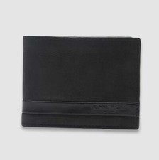  48 Kenneth Cole Reaction Men's Black Sibley Leather Bifold Passcase Wallet