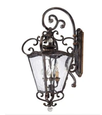 Metropolitan N3247  3 Light Coach Lantern Wall Sconce -Terraza Villa Aged Patina