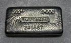 ***RARE*** VINTAGE 5 OZ ENGELHARD .999 SILVER POURED BAR BULL HORN