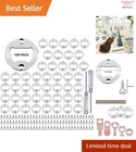 Stainless Steel Bottle Opener Inserts Kit 100 Sets with Screws and Screwdrivers