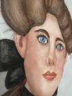 Octagon Porcelain Cameo Plate, Portrait Woman, Signed, Hand Painted, Victorian — photo 4