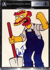Dan Castellaneta Signed Simpsons Groundskeeper Willie Photo 8x10 Beckett Auto 10