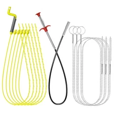 35.5inch Drain Clog Remover Tool(1pcs), 35inch Drain Snake Hair Remover(6pcs)...