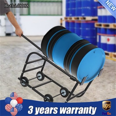TFCFL 55 Gallon Drum Cradle, Movable Drum Cradle Drum Stand 600-pound Capacity,
