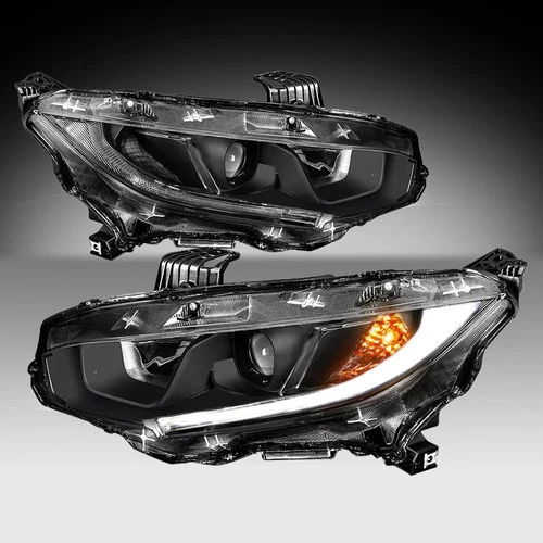 Faros de montaje para Honda Civic 2016-2021 lámpara halógena LED izquierda+derecha