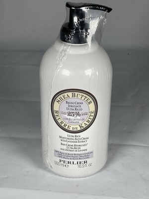 Perlier Shea Butter Moisturizing Bath Cream with Lavender Extract 16.9 FL OZ