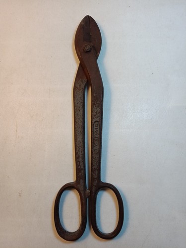 Vintage 16" WISS Inlaid Heavy Duty Industrial Metal Shears Tin Snips MADE USA