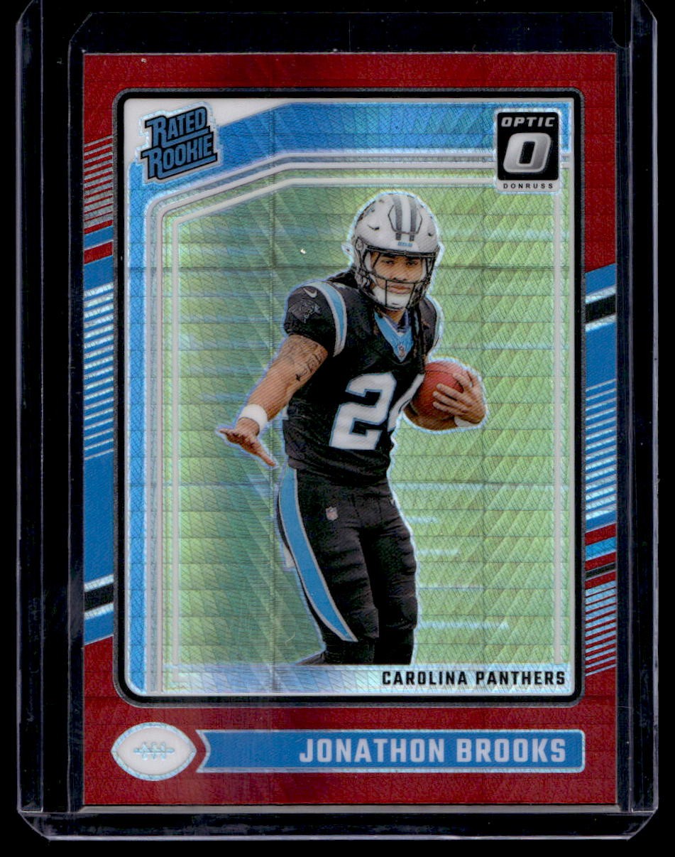 2024 Donruss Optic Football #258 Jonathon Brooks Red Hyper