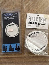 Evans EQ Bass Drumhead Patch Clear Plastic/ Super-Thin Kick Pad 2 Drum Kick Pads
