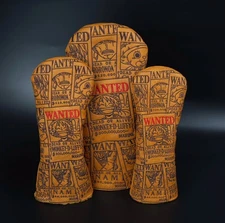 Pirate Outlaw Bounty Poster One Piece Inspired Golf Driver/FW/Hybrid Headcover