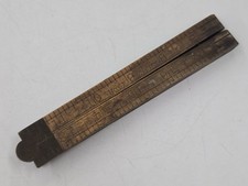 Antique Stanley No 61 Brass Bound Folding Rule. Made In USA