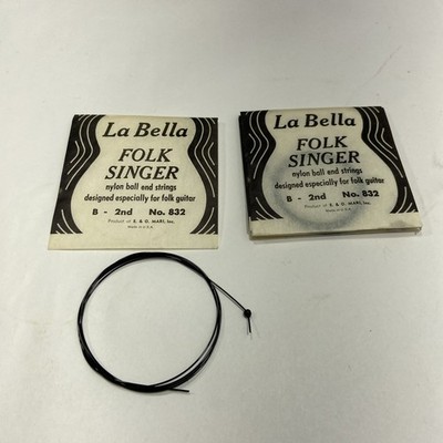La Bella Folk Singer Nylon Ball End B 2nd Guitar Strings Nylon Lot Of 5 No 832
