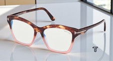 Tom Ford FT5965 B 055 BB Coloured Havana 53 mm Women's Eyeglasses