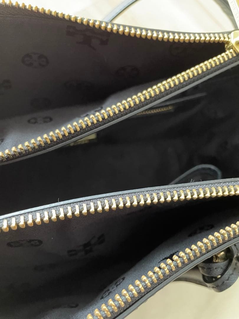 Tory Burch Saffiano Leather Shoulder Bag 2-way Black Zip Women's From Japan thumbnail 15