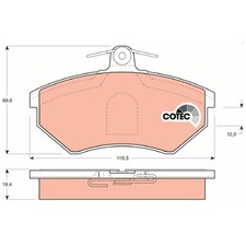 Satz Bremsbeläge Bremsklötze vorne für VW Golf 2 19E 3 1H1 1E7 1H5 4 | 241998