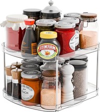 2 Tier Pantry Lazy Sn Organizer,12 x10 Square Turntable