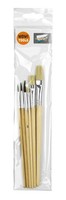 Schulmalpinsel-Set 6-Teilig Flachpinsel Gussowpinsel Haarpinsel Wasserfarbe