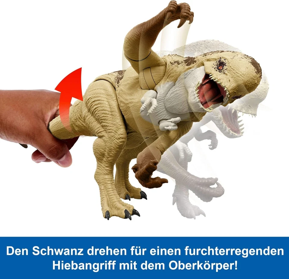 Mattel Jurassic World T-Rex Doppelattacke Dino mit Bewegung, Sound & App 4+ - Bild 3 von 4