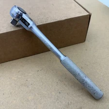 77JA Action Thorsen 3/8" Ratchet Open Gear Head Knurled Handle USA VTG Round EUC