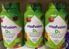 3 Pack- Vitafusion Vitamin D3 Gummy Vitamins 150 Ct Berry & Peach EXP 3/27 ..W