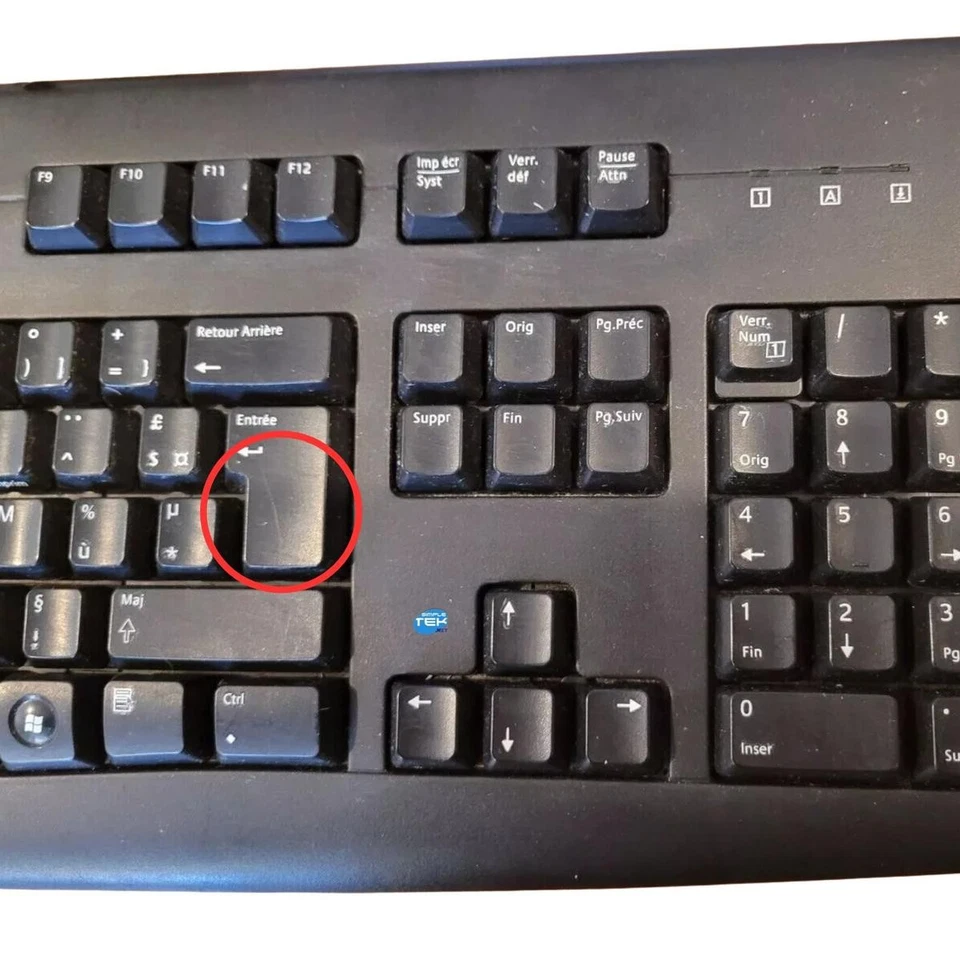 Logitech Deluxe 250 Keyboard PS2 Layout French Azerty Fr Wired With Cable - Image 3 of 4