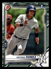 Antonio Gomez 2021 1st Bowman Prospects Rookie #BP-82 Yankees CAMO *066E