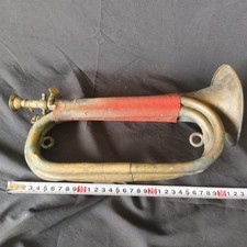 Original WW2 II Japanese Imperial Military Brass Bugle Trumpet Japan-h0625-