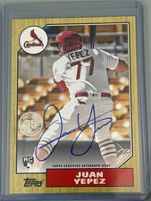 2022 Topps Series 2 - 1987 Topps Baseball Autographs Juan Yepez #87BA-JY (AU,RC)