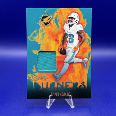 2024 Panini Absolute Football De'Von Achane Burners #AB-DAE Miami Dolphins
