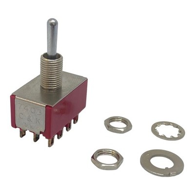 7403 C&K 4P3T Kippschalter EIN-AUS-EIN 2A/250V 5A/125V