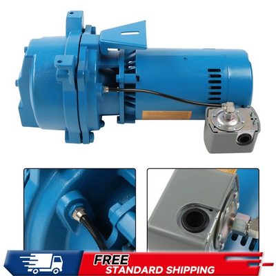 #ad J5S 115 230V Shallow Water Well Jet Pump 60 Hz Cast Iron 3450 RPM 1 2 HP USA $399.99