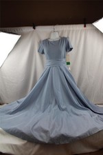 NEW VINTAGE DAVE  JOHNNY BLUE PROM GOWN DRESS SZ 4 USA MAXI LONG JUNIOR TULLE