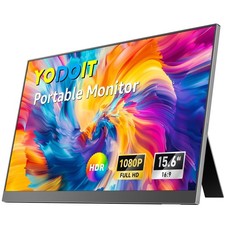 Yodoit Portable Monitor for Laptop, 15.6" 1920×1080 FHD IPS Travel Screen D