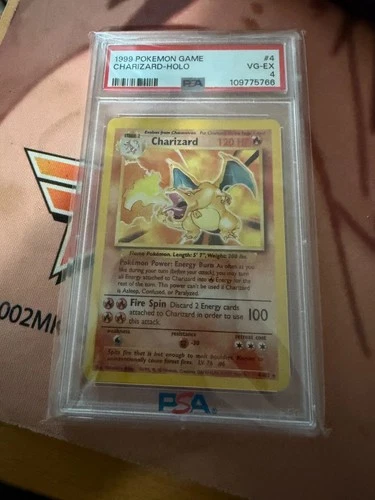1999 Pokemon Base Set Unlimited CHARIZARD PSA 4 Holo 4/102