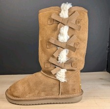 UGG Koolaburra Victoria Tall Boot Bows Chestnut Brown US 4 EU 34