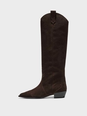 AEYDE Aruna Wildleder Kniehohe Cowboystiefel Gr. UK 3 NEU ORIGINAL UVP 660£ #1080