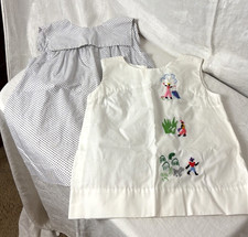 2 Hand Sewn Vintage Little Girl Dresses