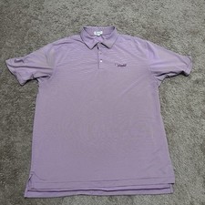 Peter Millar Polo Shirt Mens XL Summer Comfort Golf Geometric Performance Purple