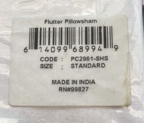Finta cuscino standard Pine Cone Hill, Annie Selke FLUTTER farfalla, 100% cotone - Foto 9 di 9
