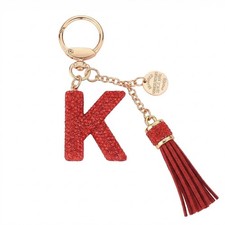 Cute Rhinestone Initial Letter Keychains for With Tassel,Crystal Bling Bag Ch...