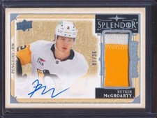2024 UPPER DECK SPLENDOR RUTGER MCGROARTY PATCH JERSEY AUTO AUTOGRAPH 1/36!