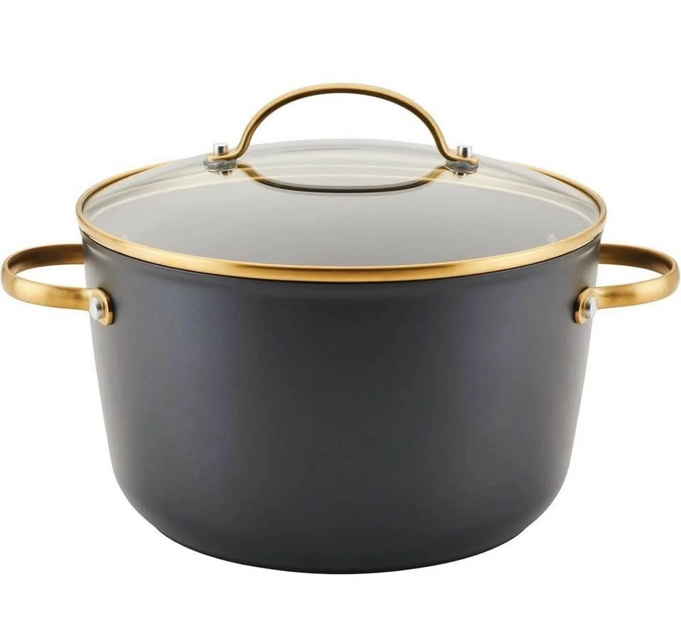 Farberware Forged Induction Ceramic Nonstick Cookware Stockpot with Lid, Dishwas